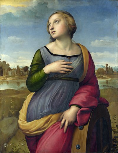 Die heilige Katharina von Alexandrien von Raffael als Kunstdruck auf Leinwand