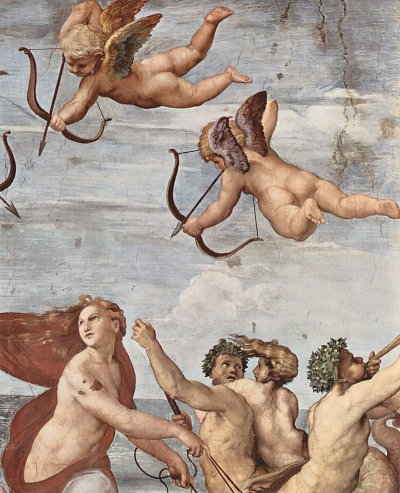 Fresken in der Villa Farnesia von Raffael als Kunstdruck auf Leinwand