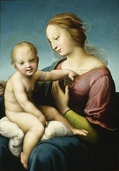 Grande madonna cowper von Raffael als Kunstdruck auf Leinwand