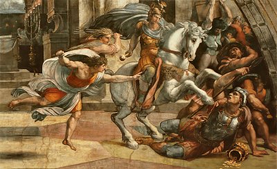 Heliodore chasse du Temple von Raffael als Kunstdruck auf Leinwand