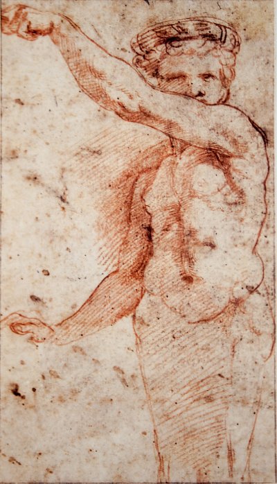 Herm with raised left arm right arm lowered von Raffael als Kunstdruck auf Leinwand