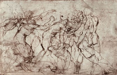 Kampfszene von Raffael als Kunstdruck auf Leinwand