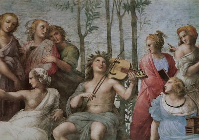 Le Parnasse von Raffael als Kunstdruck auf Leinwand