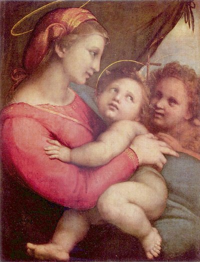Madonna della Tenda von Raffael als Kunstdruck auf Leinwand