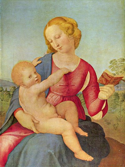 Madonna des Hauses Colonna von Raffael als Kunstdruck auf Leinwand