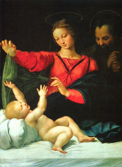 Madonna of Loreto or Madonna of the Veil von Raffael als Kunstdruck auf Leinwand