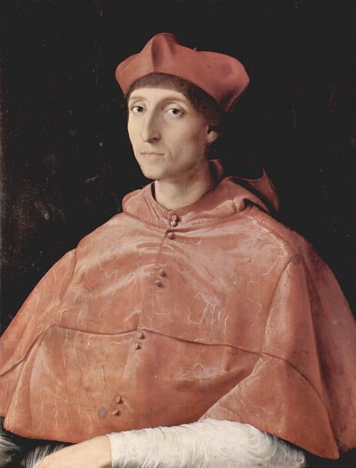 Portraet eines Kardinals von Raffael als Kunstdruck auf Leinwand