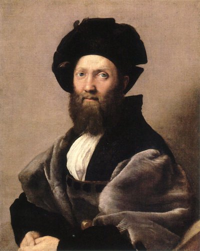 Portrait of Baldassare Castiglione von Raffael als Kunstdruck auf Leinwand