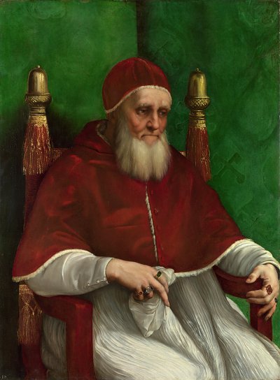 Portrait of Julius II von Raffael als Kunstdruck auf Leinwand