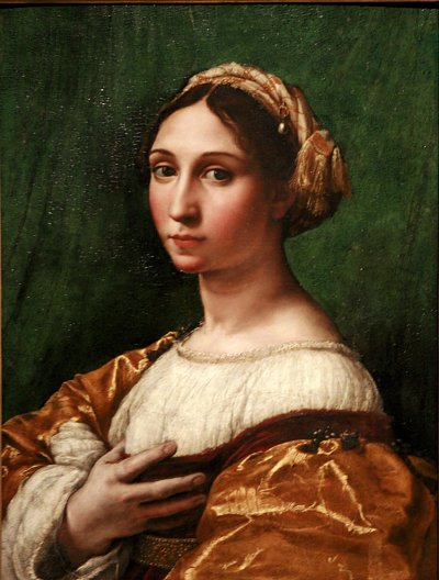 Portrait of a young woman von Raffael als Kunstdruck auf Leinwand