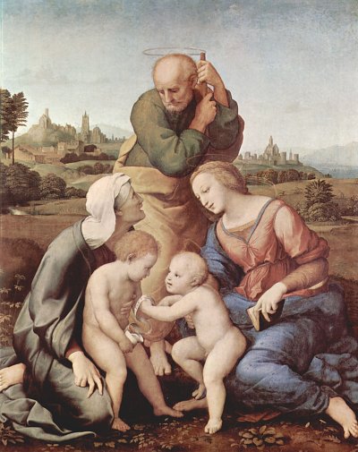 Sacra Familia Canigiani von Raffael als Kunstdruck auf Leinwand