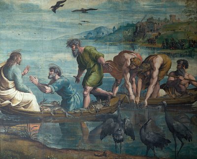 The Miraculous Draft of Fishes von Raffael als Kunstdruck auf Leinwand