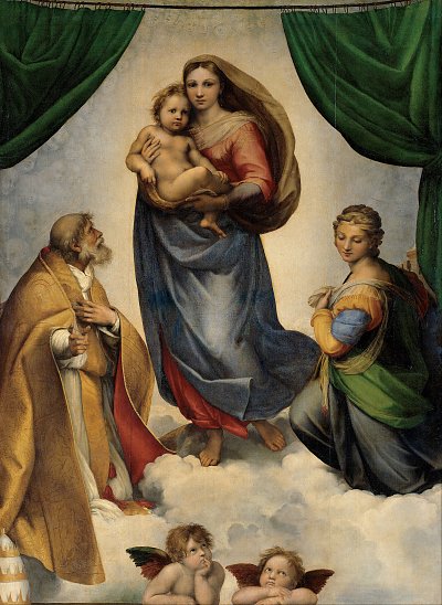 The Sistine Madonna von Raffael als Kunstdruck auf Leinwand
