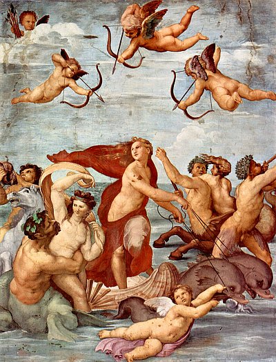 Triumph der Galatea von Raffael als Kunstdruck auf Leinwand