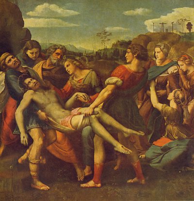 grablegung christi von Raffael als Kunstdruck auf Leinwand