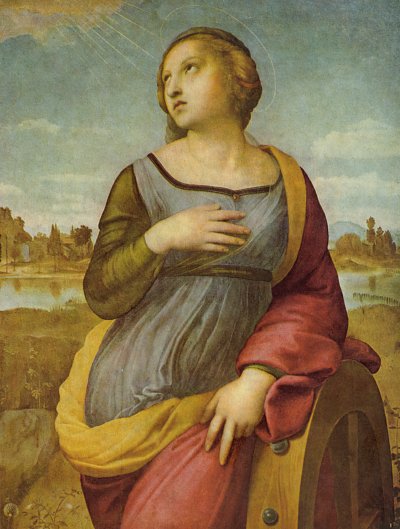 katharina alexandria von Raffael als Kunstdruck auf Leinwand