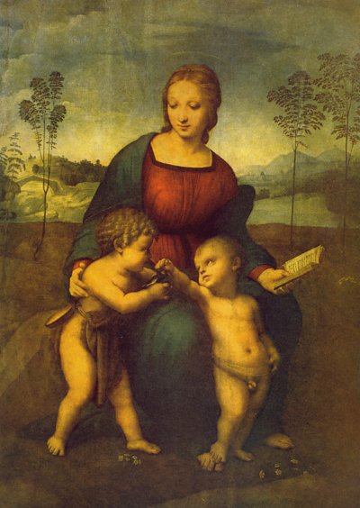 madonna stieglitz von Raffael als Kunstdruck auf Leinwand