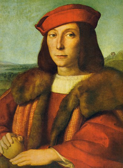 mann apfel von Raffael als Kunstdruck auf Leinwand