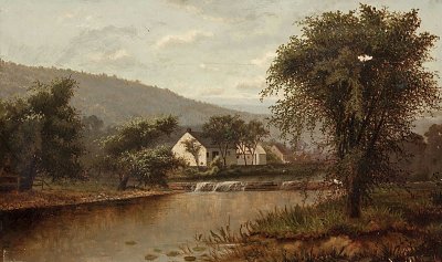 Hillside Landscape von Ralph Albert Blakelock als Kunstdruck auf Leinwand