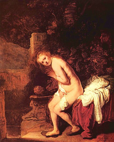 Susanna im Bade von Rembrandt van Rijn als Kunstdruck auf Leinwand