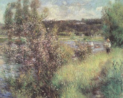 Die Seine in Chatou von Renoir als Kunstdruck auf Leinwand