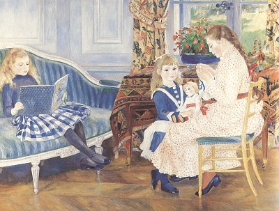 Kindernachmittag in Wargemont von Pierre-Auguste Renoir als Kunstdruck auf Leinwand