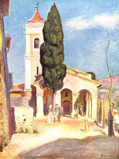 Kirche in Cagnes von Pierre-Auguste Renoir als Kunstdruck auf Leinwand