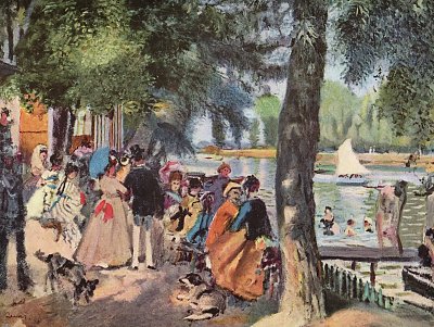 La Grenouillere von Pierre-Auguste Renoir als Kunstdruck auf Leinwand
