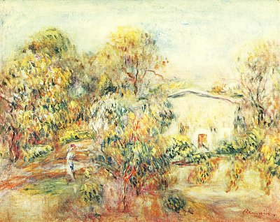 Landschaft bei Cagnes 1 von Pierre-Auguste Renoir als Kunstdruck auf Leinwand