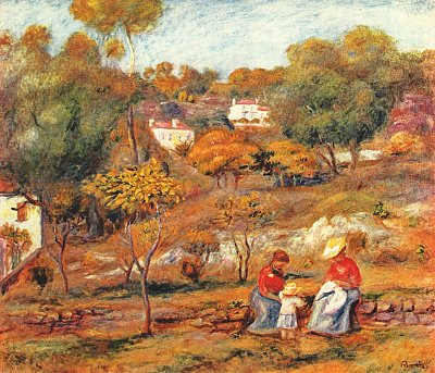 Landschaft bei Cagnes 2 von Pierre-Auguste Renoir als Kunstdruck auf Leinwand
