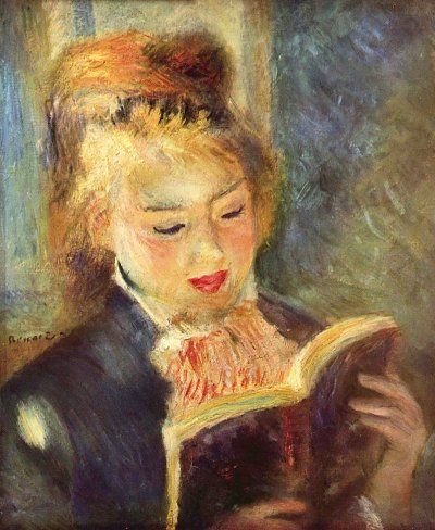 Lesendes Maedchen 2 von Pierre-Auguste Renoir als Kunstdruck auf Leinwand