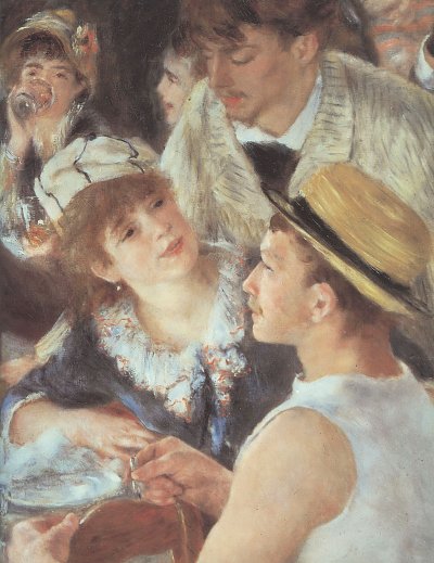 Mittagessesn auf der Bootsparty Detail von Renoir als Kunstdruck auf Leinwand