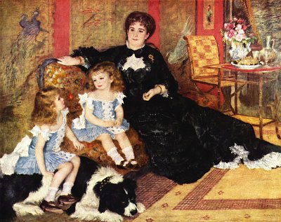 Portrait der Frau Charpentier und ihre Kinder von Renoir als Kunstdruck auf Leinwand
