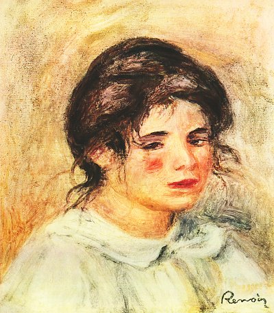 Portrait der Gabrielle von Renoir als Kunstdruck auf Leinwand
