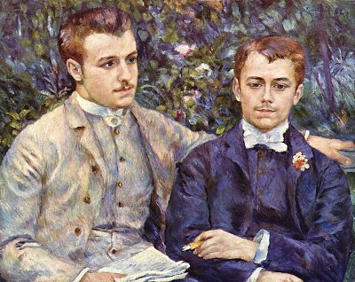 Portrait von Charles und Georges Durand Ruel von Renoir als Kunstdruck auf Leinwand