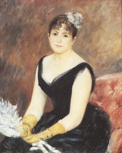 Portrait von Madame Clapisson von Renoir als Kunstdruck auf Leinwand