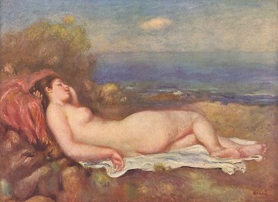Schlafende am Meer Kunstdruck