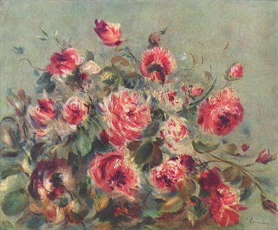 Stillleben Rosen von Vargemont von Renoir als Kunstdruck auf Leinwand