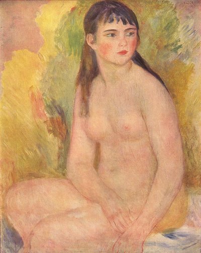 Weiblicher Akt von Renoir als Kunstdruck auf Leinwand