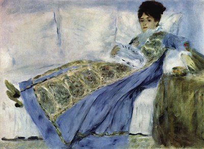 madame Monet auf dem Divan von Pierre-Auguste Renoir als Kunstdruck auf Leinwand