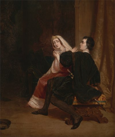 Hamlet and his Mother The Closet Scene von Richard Dadd als Kunstdruck auf Leinwand