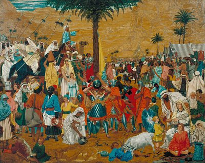 The Flight out of Egypt von Richard Dadd als Kunstdruck auf Leinwand