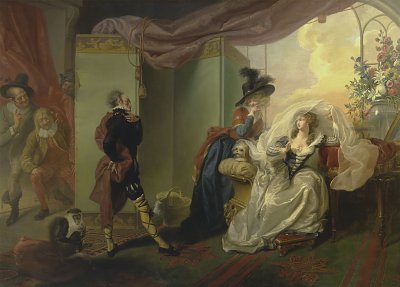 olivia maria and malvolio von Richard Dadd als Kunstdruck auf Leinwand
