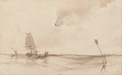 A Seascape von Richard Parkes Bonington als Kunstdruck auf Leinwand
