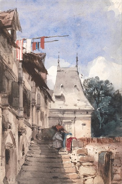 Abbey St Amand Rouen von Richard Parkes Bonington als Kunstdruck auf Leinwand