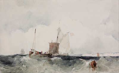 At the English Coast von Richard Parkes Bonington als Kunstdruck auf Leinwand