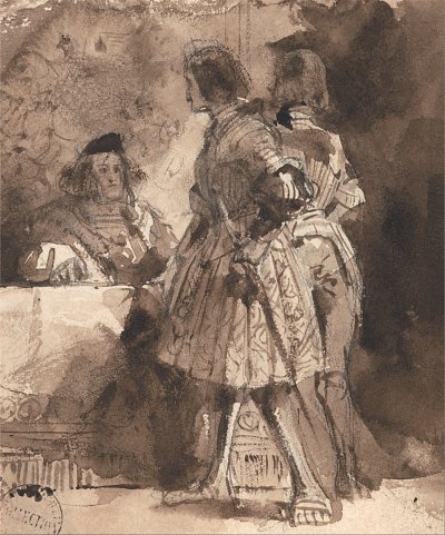 Goetz Von Berlichingen Before The Imperial Magistrate von Richard Parkes Bonington als Kunstdruck auf Leinwand