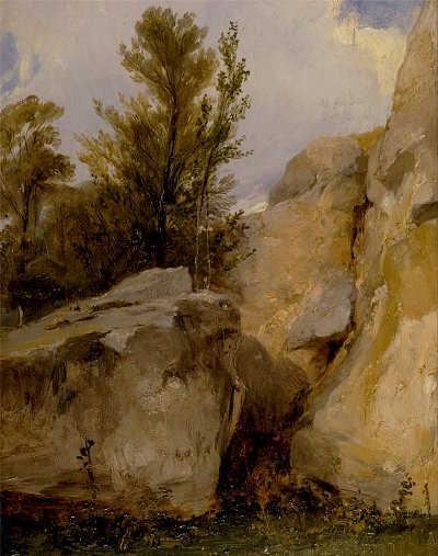 In the Forest of Fontainebleau von Richard Parkes Bonington als Kunstdruck auf Leinwand