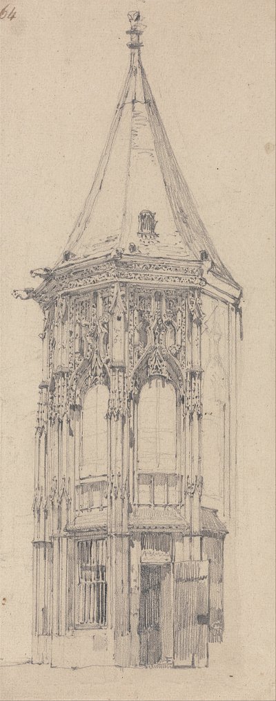 Palais de Justice Rouen von Richard Parkes Bonington als Kunstdruck auf Leinwand