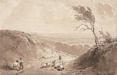 Road Workers near Lillebonne von Richard Parkes Bonington als Kunstdruck auf Leinwand